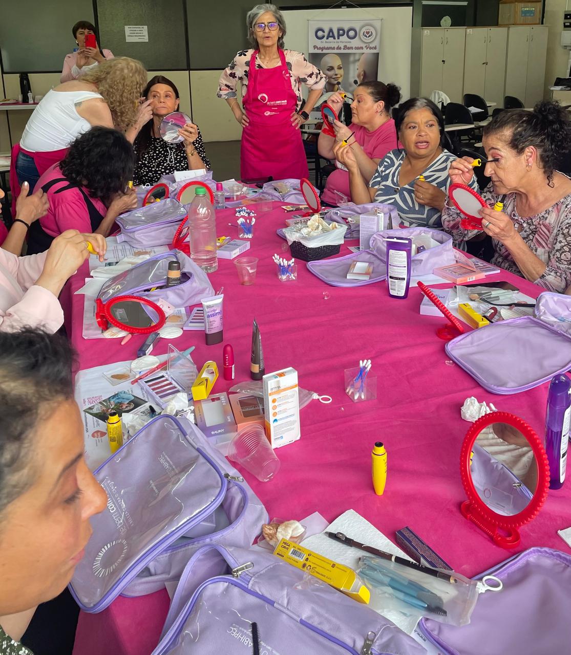 Atividade em grupo no CAPO